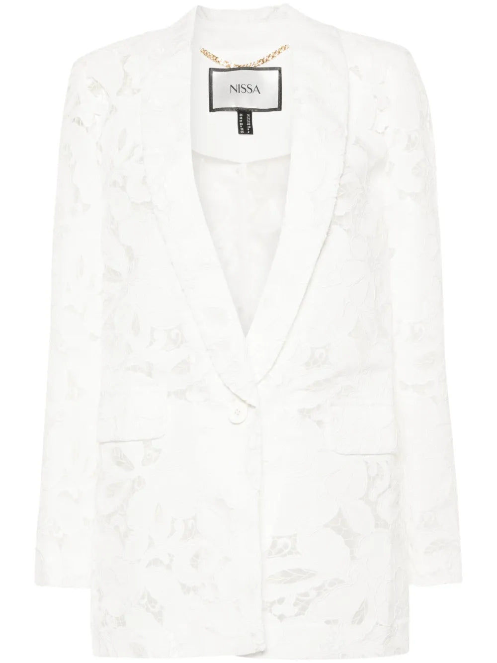Single-Breasted Floral-Embroidered Blazer