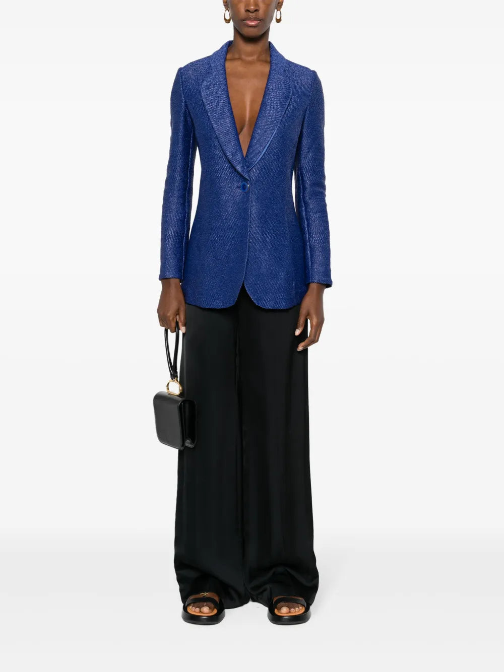 Patterned-Jacquard Blazer