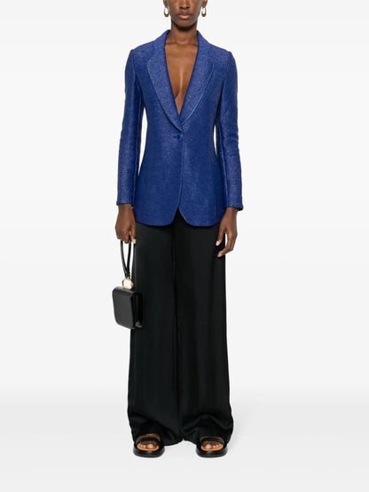 Patterned-Jacquard Blazer
