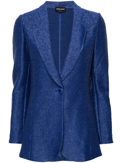Patterned-Jacquard Blazer