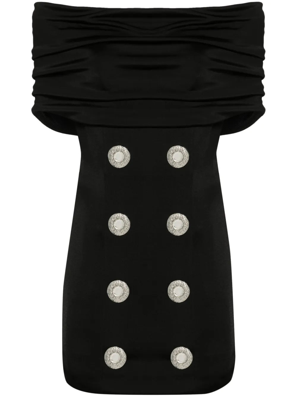 Off-Shoulder Draped Minidress