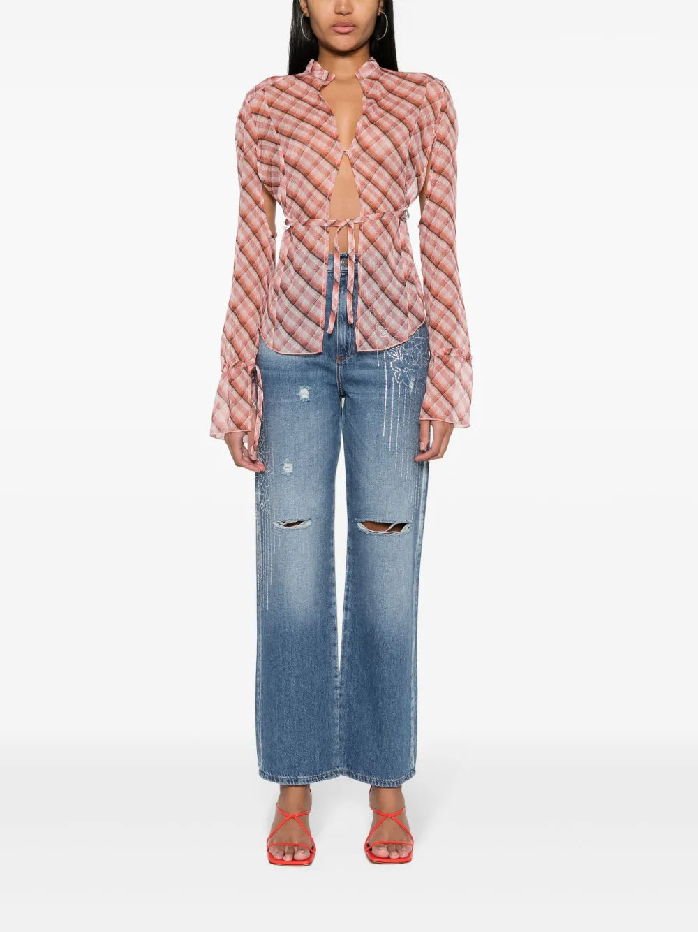 Mid-Rise Straight-Leg Jeans