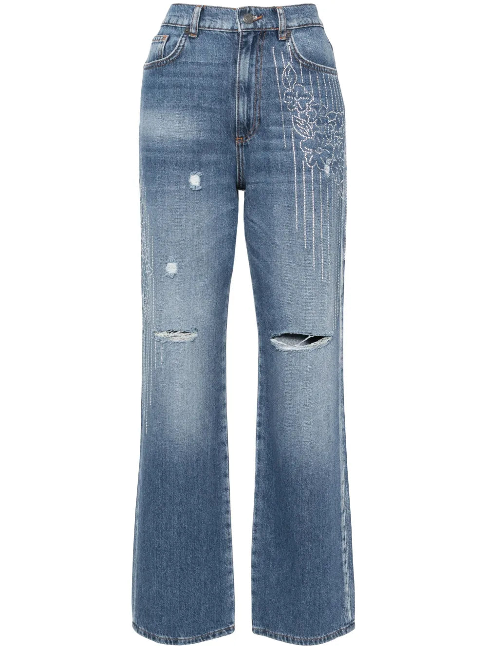 Mid-Rise Straight-Leg Jeans