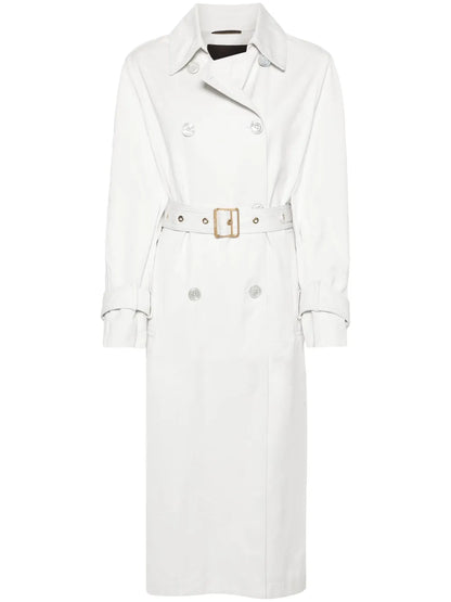 Twill Double-Breasted Trench Coat