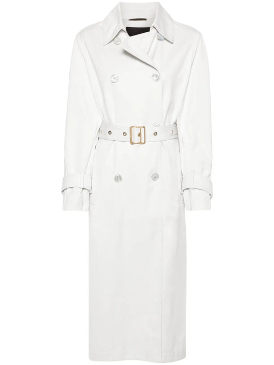 Twill Double-Breasted Trench Coat