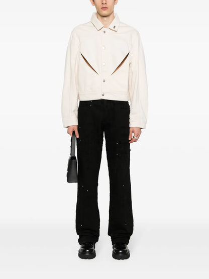 Equisetum Cut-Out Detail Denim Jacket