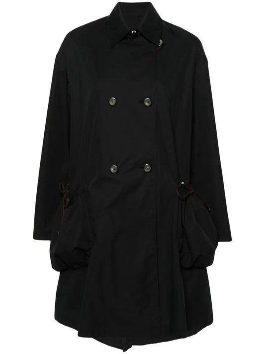 Cotton-Blend Double-Breasted Coat