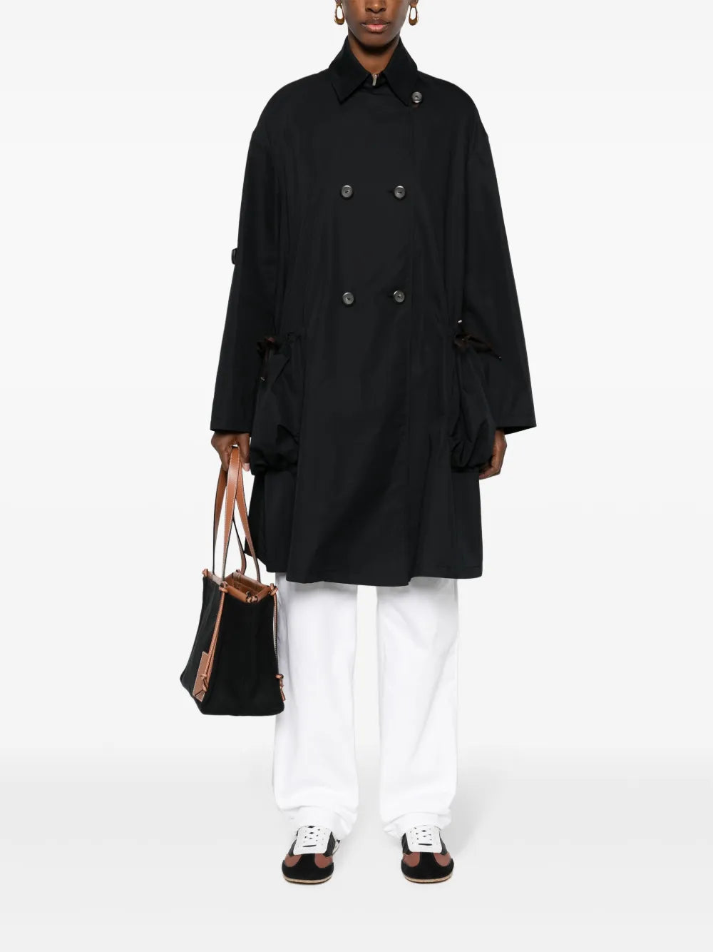 Cotton-Blend Double-Breasted Coat