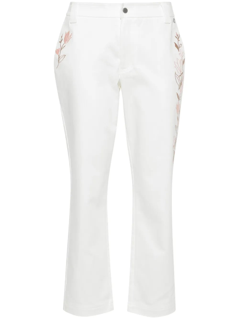 Floral-Embroidery Trousers