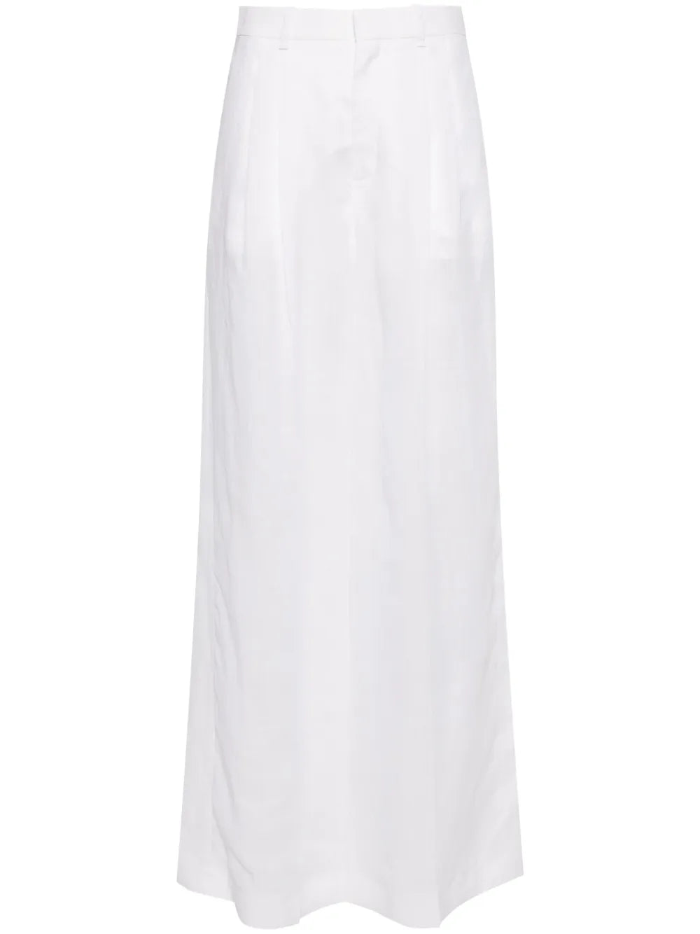 Wide-Leg Ramie Trousers