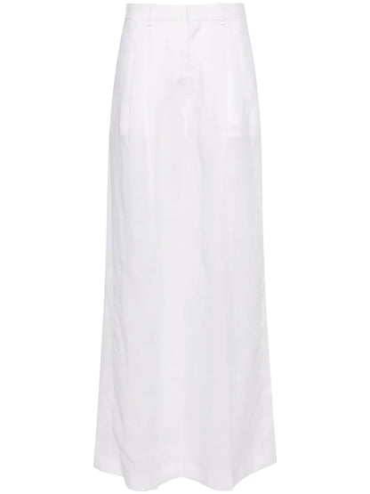 Wide-Leg Ramie Trousers