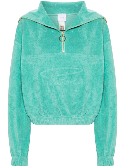 Half-Zip Terrycloth Hoodie