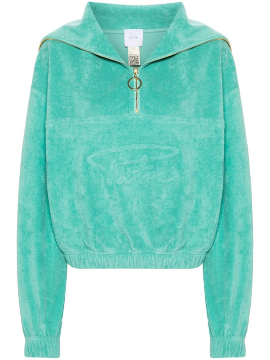 Half-Zip Terrycloth Hoodie