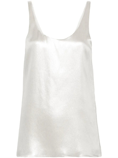 Silk-Lamé Tank Top