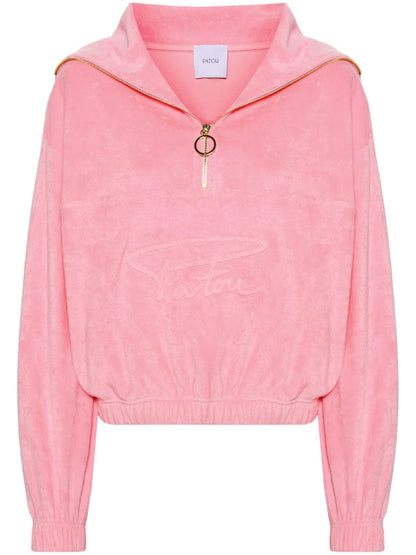 Half-Zip Terrycloth Hoodie