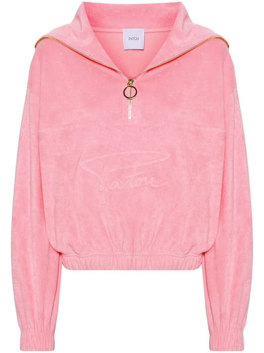 Half-Zip Terrycloth Hoodie