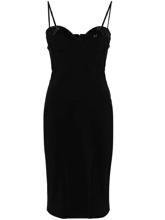 Zhoulette Crystal-Embellished Midi Dress