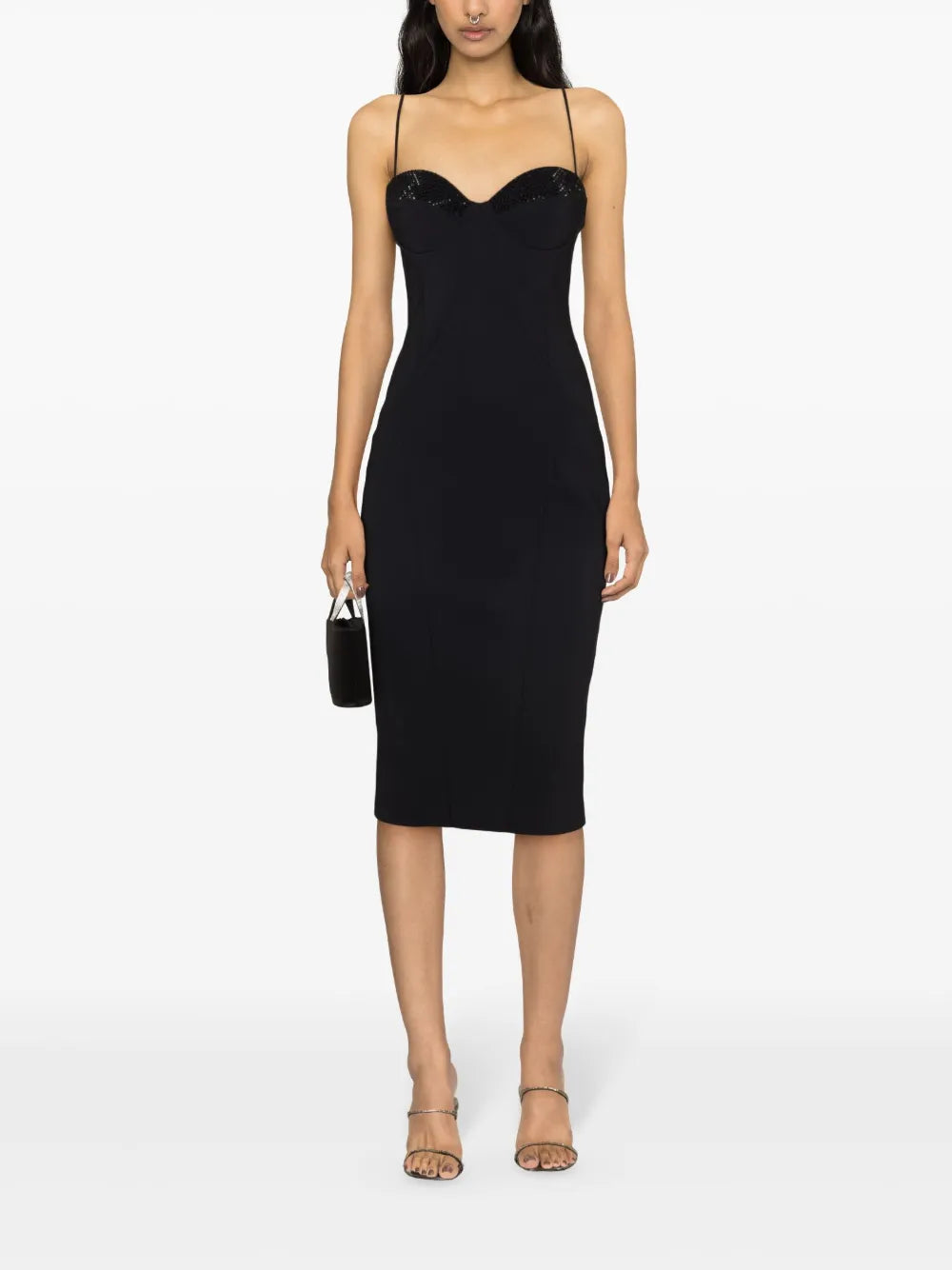 Zhoulette Crystal-Embellished Midi Dress
