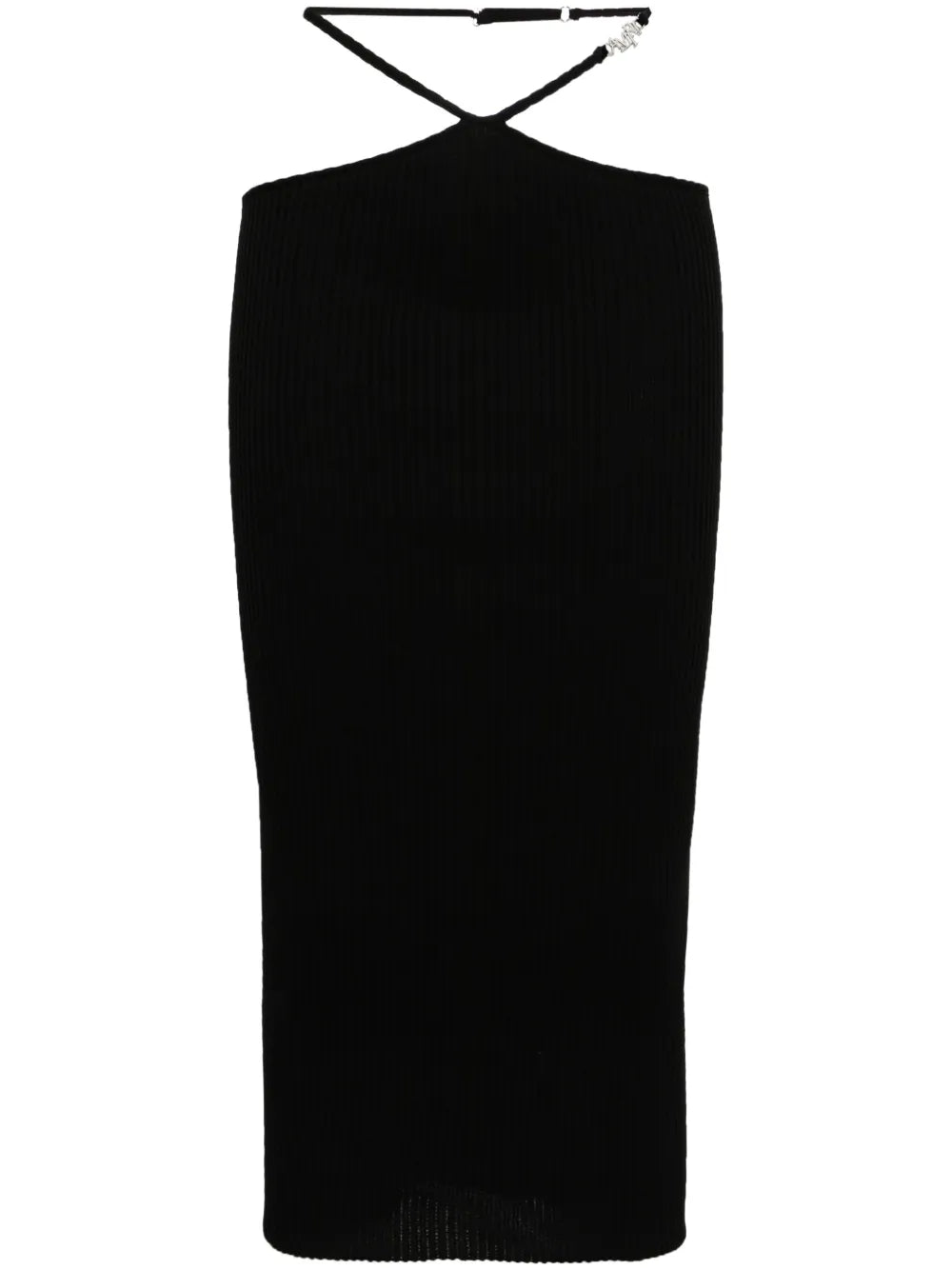 Strap-Detail Pencil Midi Skirt