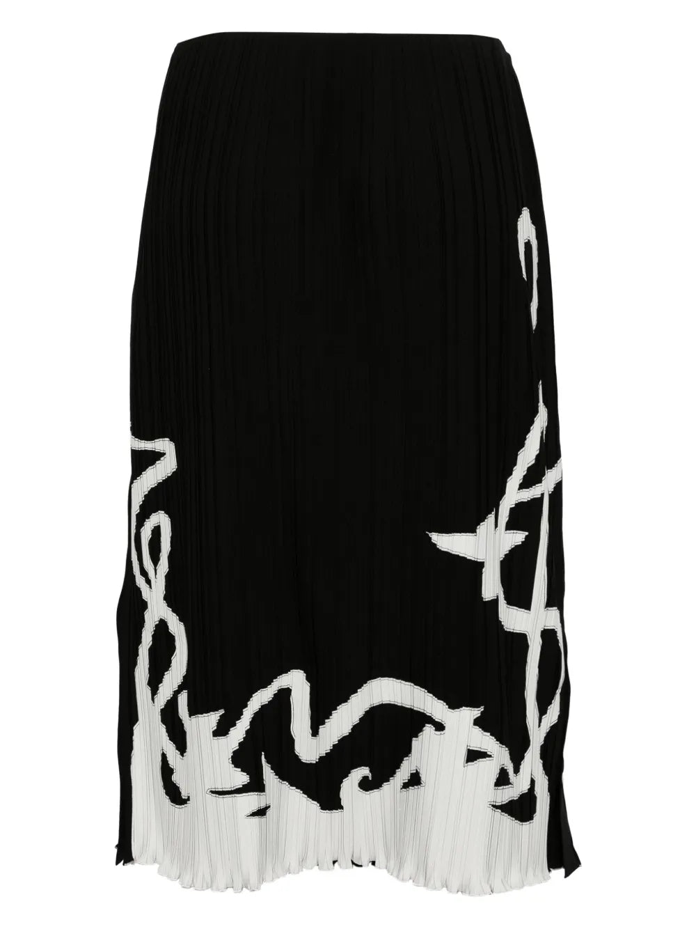 Two-Tone Pleated Skirt