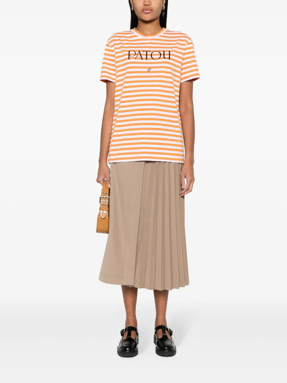 Logo-Print Striped T-Shirt