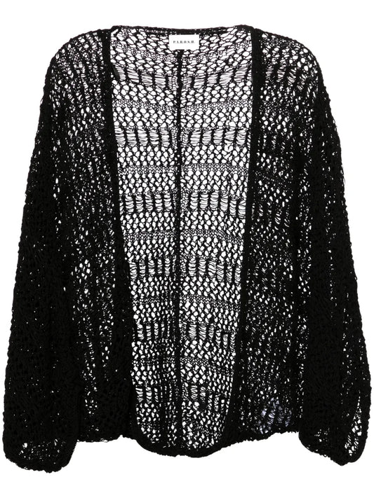 Cruz Crochet-Knit Cardigan