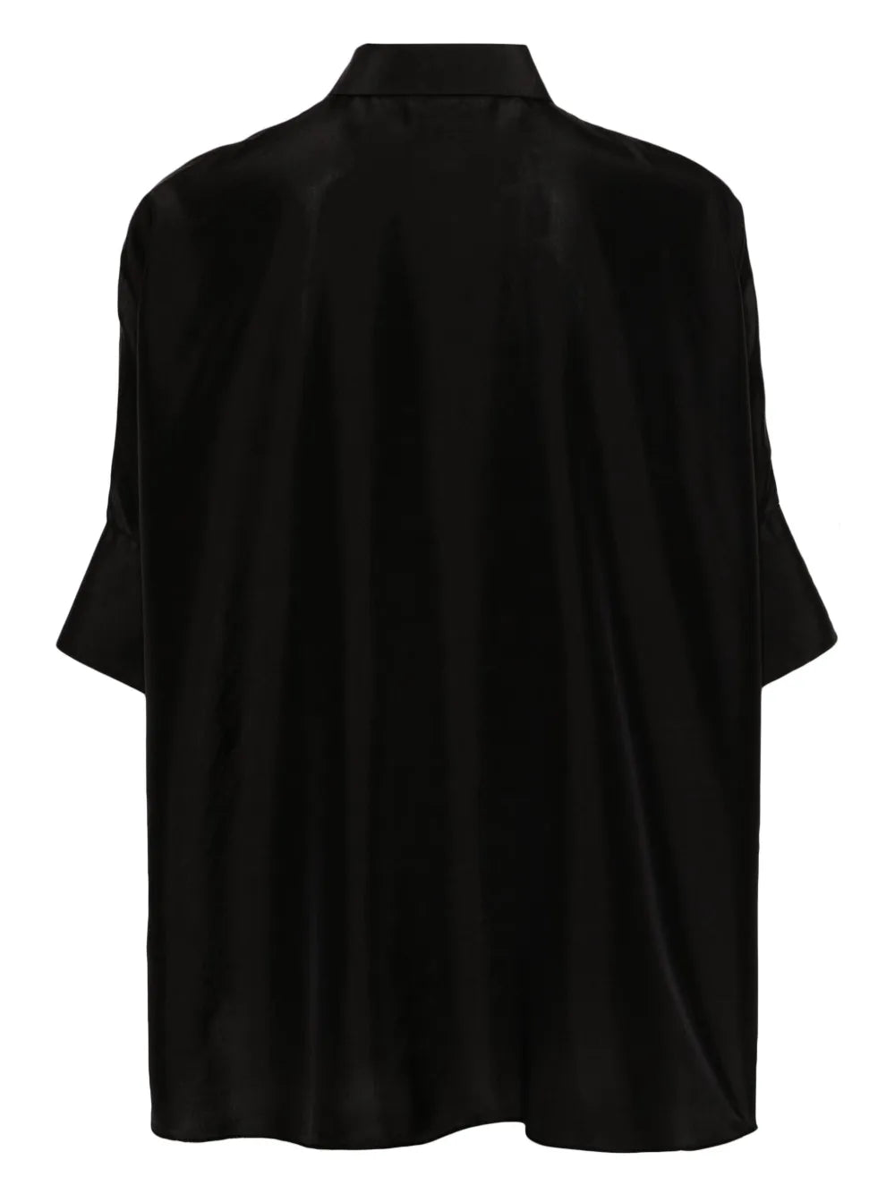 Classic-Collar Silk Shirt