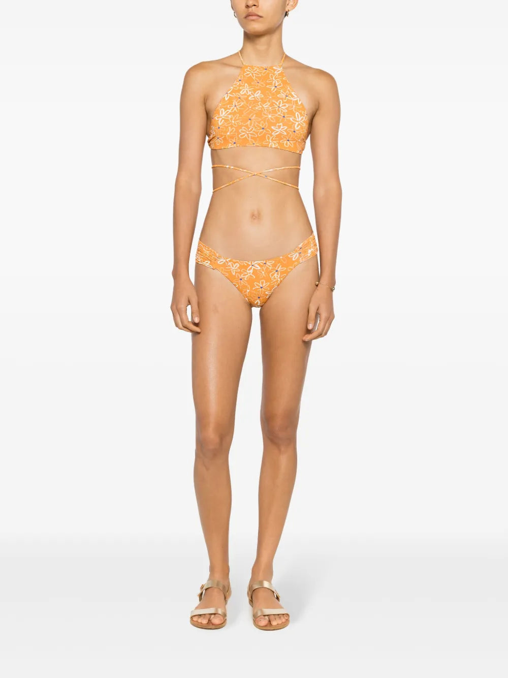 Ricy Floral-Print Bikini Bottoms