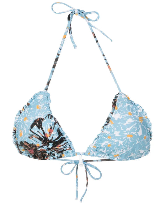 Lieve Floral-Print Bikini Top