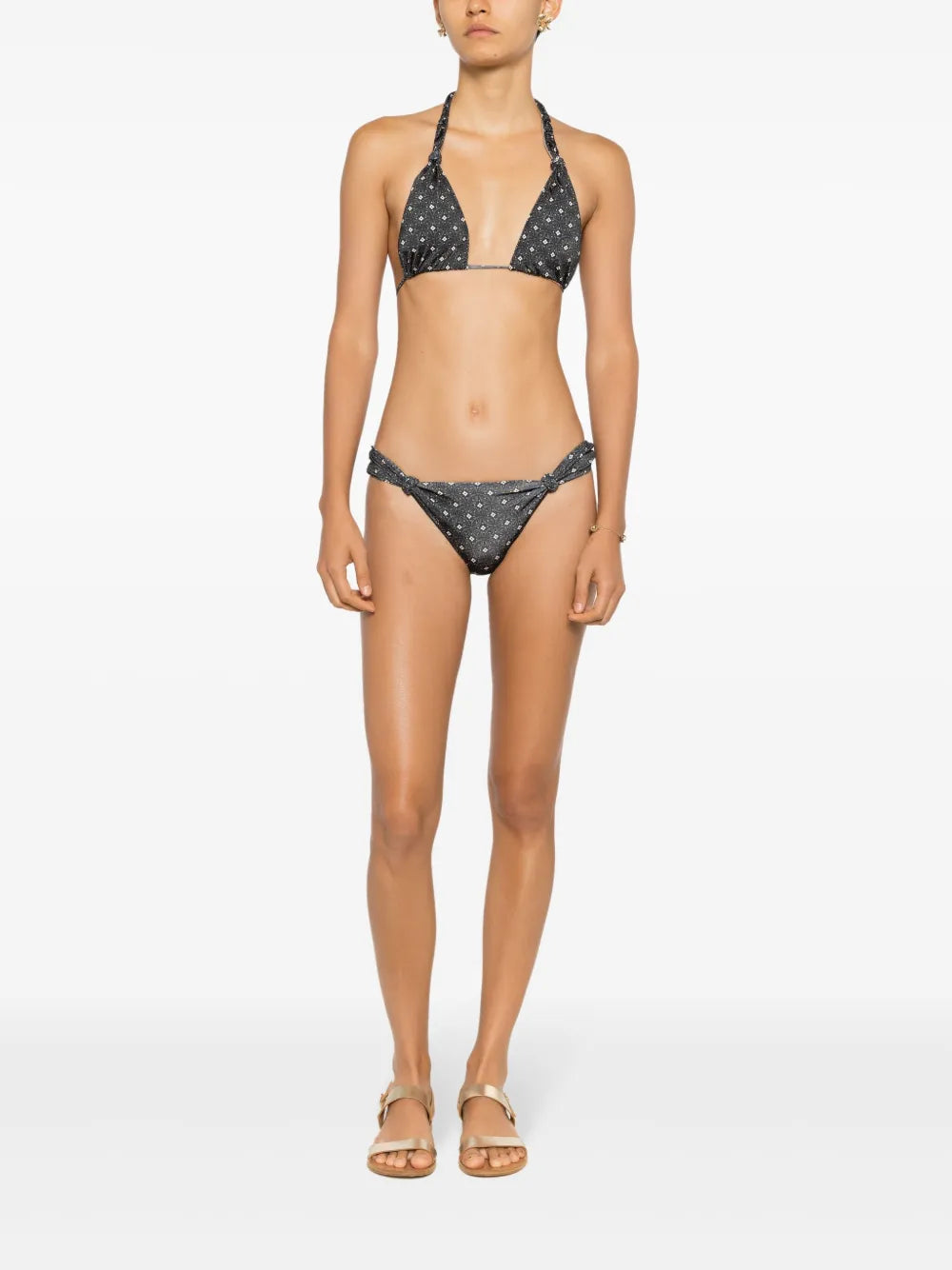 Rings Graphic-Print Bikini Bottoms