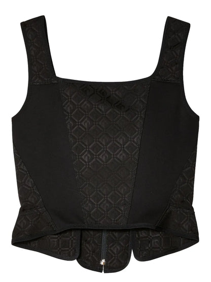 Moon Diamant Jacquard Corset Top