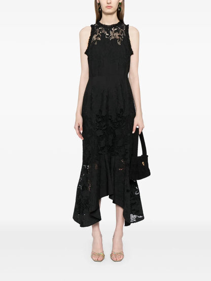 Iris Guipure-Lace Midi Dress