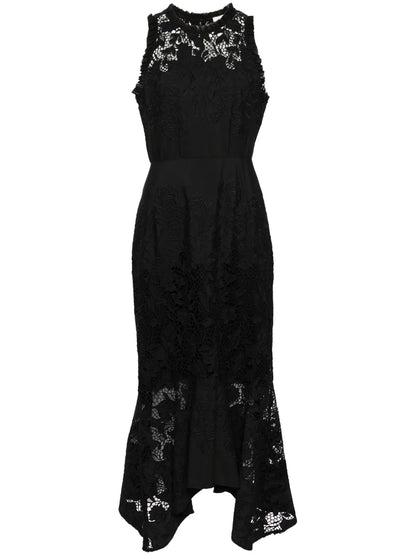 Iris Guipure-Lace Midi Dress