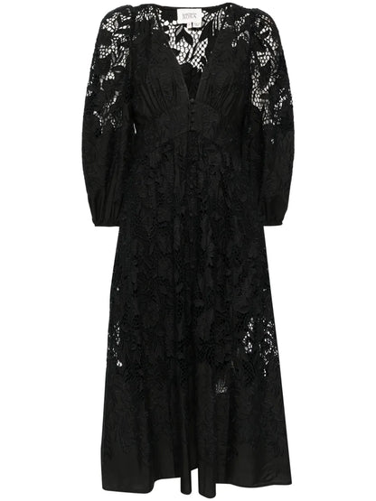 Jessamine Guipure-Lace Midi Dress