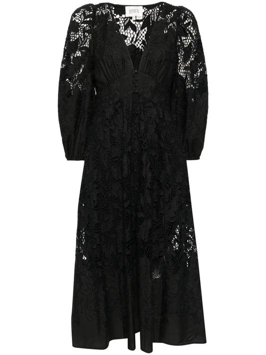 Jessamine Guipure-Lace Midi Dress