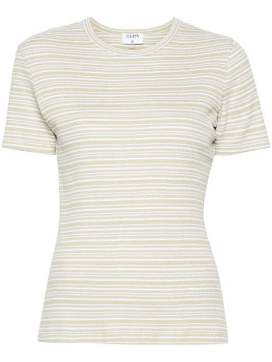 Striped Ribbed T-Shirt