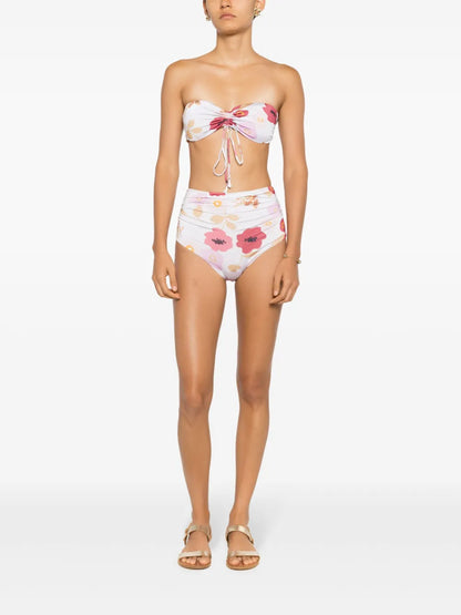 Percy Floral-Print Bikini Top