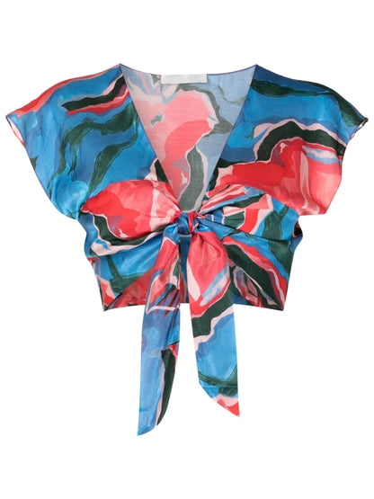 Gert Abstract-Print Crop Top
