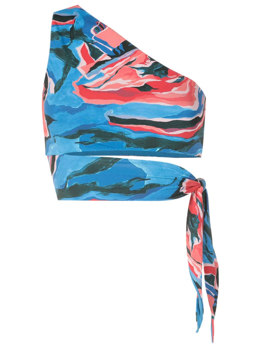 Carnavon Graphic-Print Bikini Top
