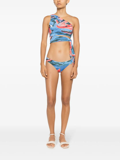 Carnavon Graphic-Print Bikini Top