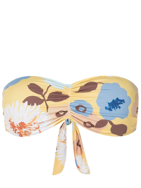 Venet Floral-Print Bikini Top