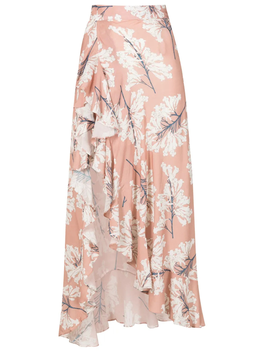 Delloref Floral Asymmetric Skirt