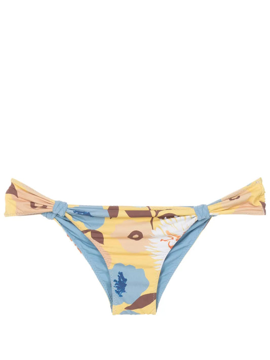 Rings Floral-Print Bikini Bottoms