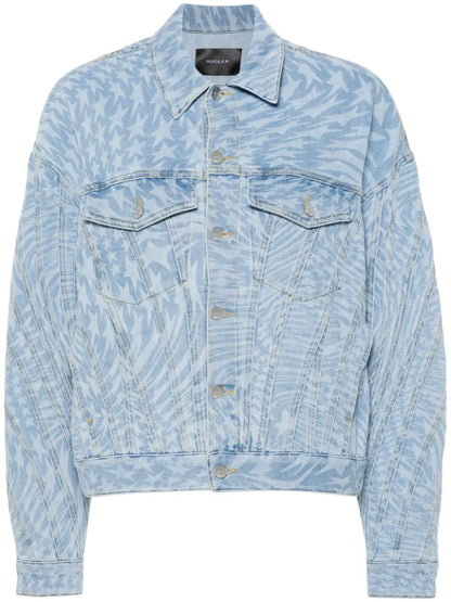 Star-Print Denim Jacket
