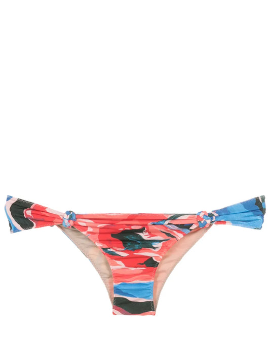 Rings Floral-Print Bikini Bottoms