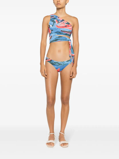 Niarchos Graphic-Print Bikini Bottoms