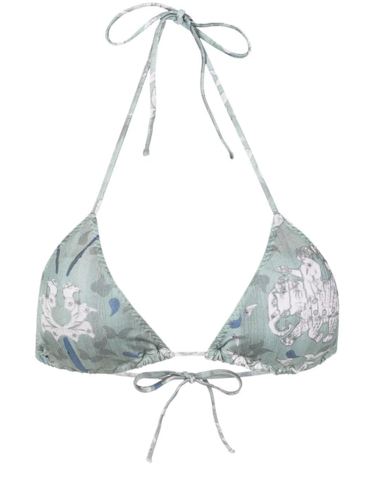 Chapin Graphic-Print Bikini Top