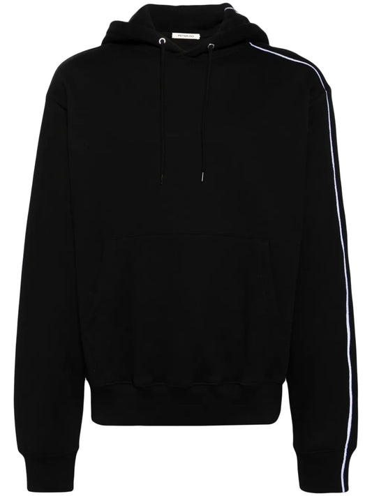 Stripe-Detail Drawstring Hoodie