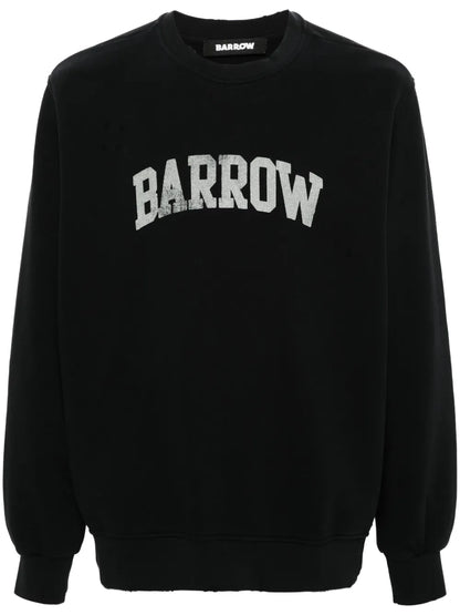 Logo-Print Distressed Sweatshirt