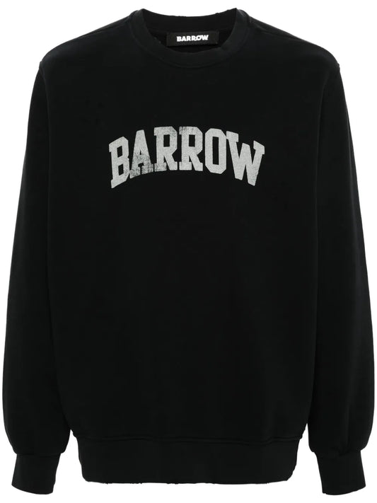 Logo-Print Distressed Sweatshirt